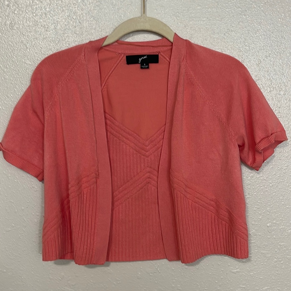 Peach shrug